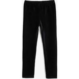 Koton Siyah Kadife Tayt Basic Beli Lastikli Yüksek Bel Kız Çocuk Slim Fit Konforlu Tasarım - 4 - 5 Yaş