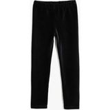 Koton Siyah Kadife Tayt Basic Beli Lastikli Yüksek Bel Kız Çocuk Slim Fit Konforlu Tasarım - 4 - 5 Yaş