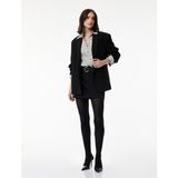 Koton Slim Fit A Kesim Kemerli Mini Etek - Siyah - 44