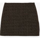 Koton Slim Fit A Kesim Mini Etek - Kahve - 38
