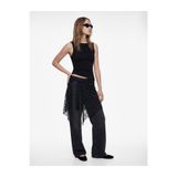Koton Slim Fit Asimetrik Kesim Kolsuz Kayık Yaka Bluz