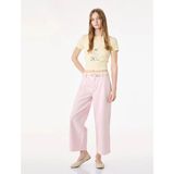 Koton Slim Fit Baskılı Fiyonklu Sarı Kadın T-Shirt 6SAL10103IK - Açık Sarı