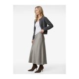 Koton Slim Fit Beli Lastikli Midi Saten Etek