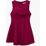 Koton Slim Fit Bisiklet Yaka Kolsuz Mini Kloş Elbise - 36 - Mor