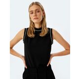 Koton Slim Fit Bisiklet Yaka Taşlı Kolsuz Tişört