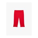 Koton Slim Fit Bürümcük Kumaş Düz Paça Kapri Pantolon
