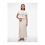 Koton Slim Fit Çiçekli Dantel Midi Etek