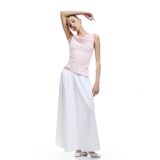 Koton Slim Fit Degaje Yaka Asimetrik Kolsuz Viskon Bluz