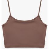 Koton Slim Fit Ince Askılı Crop Spor Bluz - Mor