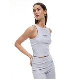 Koton Slim Fit İşleme Detaylı Halter Yaka Fitilli Atlet Pijama Üstü