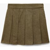 Koton Slim Fit Kalın Pileli Mini Etek - Yeşil - 34