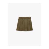 Koton Slim Fit Kalın Pileli Mini Etek