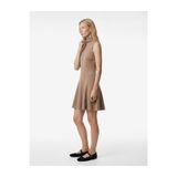 Koton Slim Fit Kolsuz Dik Yaka Mini Kloş Elbise