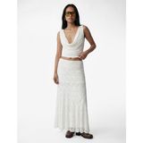 Koton Slim Fit Midi Dantel Etek - Beyaz - XL