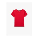 Koton Slim Fit Pamuklu Kısa Kollu Bisiklet Yaka Kadın Basic Tişört
