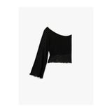 Koton Slim Fit Tek Omuz Tül Bluz