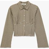 Koton Slim Fit Uzun Kollu Ekoseli Crop Gömlek Günlük Stil Dokuma Kumaş Özelliği ile Şık - 38
