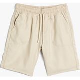Koton Şort Beli Bağlamalı Cepli Rayon Kumaş TENCEL™ - 9 - 10 Yaş - Gri