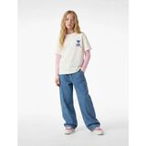 Koton Stitch Baskılı Lisanslı Ekru Kız Çocuk T-Shirt 6SKG10325AK - 5 - 6 Yaş