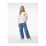 Koton Stitch Baskılı Lisanslı Ekru Kız Çocuk T-Shirt 6SKG10325AK