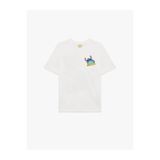 Koton Stitch Lisanslı Ekru Kadın T-Shirt 6SAL10115IK