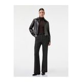 Koton Straight Fit Kemer Detaylı Cepli Düz Bol Paça Ekose Pantolon