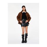 Koton Suni Deri Slim Fit Cep Detaylı Mini Şort Etek