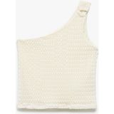 Koton Tek Omuz Toka Detaylı Kolsuz Crop Bluz - Ekru - 7 - 8 Yaş