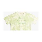 Koton Tişört Crop Oversize Batik Desenli Bisiklet Yaka Baskılı - 5 - 6 - Yeşil Desenli