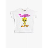 Koton Tweety Lisanslı Pullu Payetli Pamuklu Kız Çocuk Tişört