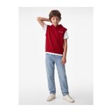 Koton Üç İplik Baskılı Oversize Kapşonlu Kolsuz Sweatshirt
