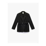 Koton Uzun Kollu Cepli Kruvaze Kemerli Ekose Blazer Ceket