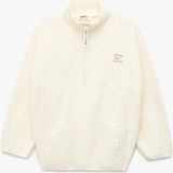 Koton Uzun Kollu Ekru Polar Sweatshirt Yarım Fermuarlı Cep Detaylı Kız Çocuk İçin Enerjik Tasarım - 7 - 8 Yaş