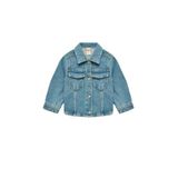 Koton Uzun Kollu Gömlek Yaka Kapaklı Cep Detaylı Pamuklu Denim Ceket, Orta İndigo, 12-18 Ay