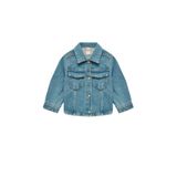 Koton Uzun Kollu Gömlek Yaka Kapaklı Cep Detaylı Pamuklu Denim Ceket, Orta İndigo, 9-12 Ay