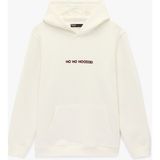 Koton Uzun Kollu Kanguru Cepli Şardonlu Yılbaşı Temalı Nakışlı Kapşonlu Sweatshirt - Beyaz