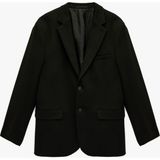 Koton Uzun Kollu Kapaklı Cepli Düğmeli Slim Fit Mono Yaka Blazer Ceket - 50 - Siyah