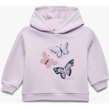 Koton Uzun Kollu Kapşonlu Kelebek Baskılı Sweatshirt - Mor - 9 - 12 Ay