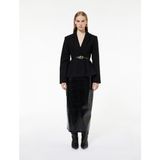 Koton Uzun Kollu Kemer Detaylı Peplum Blazer Ceket - 38 - Siyah