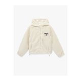 Koton Uzun Kollu Regular Fit Cepli Fermuarlı Crop Kapüşonlu Peluş Ceket