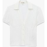 Koton V Yaka Balon Kollu Viskon Slim Fit Gömlek - 36 - Ekru