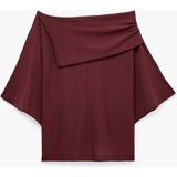 Koton Viskon Devrik Yaka 3/4 Kol Triko Oversize Kazak - Mor - S - M