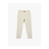 Koton Viskon Karışımlı Cepli Düğmeli Slim Fit Kumaş Pantolon