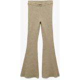 Koton Viskon Karışımlı Dar Kalıp Ispanyol Paça Triko Pantolon - Ekru - Slim Fit - 6 - 7 Yaş