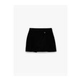 Koton Viskon Karışımlı Düğmeli Slim Fit Kruvaze Mini Etek