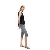 Koton Viskon Kumaş Pötikareli Skinny Fit Cepli Kapri Pantolon