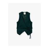 Koton X Melis Ağazat - Bağlama Detaylı Slim Fit Kruvaze Blazer Yelek