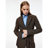 Koton x Melis Ağazat - Cepli Uzun Kollu Kemerli Blazer Ceket - 40 - Kahve