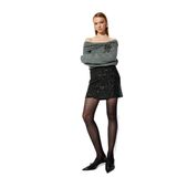 Koton X Melis Ağazat - Slim Fit Pullu Payetli Mini Etek