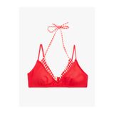 Koton X Sibil Çetinkaya - Katmanlı Pötikareli Halter Yaka Bikini Üstü